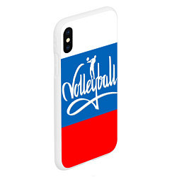 Чехол iPhone XS Max матовый Волейбол 27, цвет: 3D-белый — фото 2