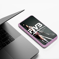 Чехол iPhone XS Max матовый Волейбол 80, цвет: 3D-сиреневый — фото 2