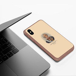 Чехол iPhone XS Max матовый Александр Суворов 1730-1800, цвет: 3D-коричневый — фото 2