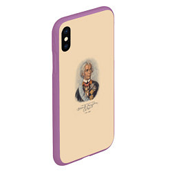 Чехол iPhone XS Max матовый Александр Суворов 1730-1800, цвет: 3D-фиолетовый — фото 2