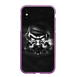 Чехол iPhone XS Max матовый Pirate Station: Dark Side, цвет: 3D-фиолетовый