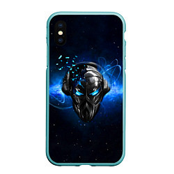 Чехол iPhone XS Max матовый Pirate Station: Blue Space, цвет: 3D-мятный