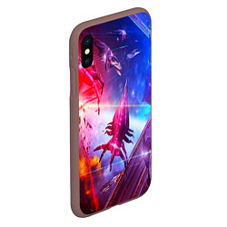 Чехол iPhone XS Max матовый Mass effect, цвет: 3D-коричневый — фото 2