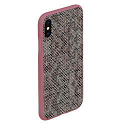 Чехол iPhone XS Max матовый Кольчуга, цвет: 3D-малиновый — фото 2