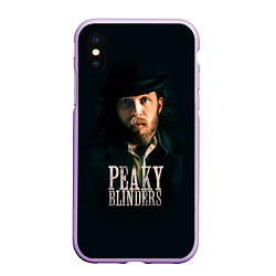 Чехол iPhone XS Max матовый Peaky Blinders, цвет: 3D-сиреневый