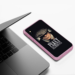Чехол iPhone XS Max матовый Peaky Blinders, цвет: 3D-розовый — фото 2