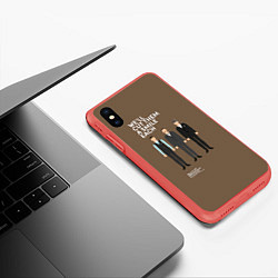 Чехол iPhone XS Max матовый We'll cut them a smile each, цвет: 3D-красный — фото 2