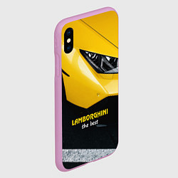 Чехол iPhone XS Max матовый Lamborghini the best, цвет: 3D-сиреневый — фото 2