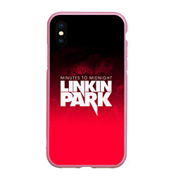 Чехол iPhone XS Max матовый Linkin Park: Minutes to midnight, цвет: 3D-розовый
