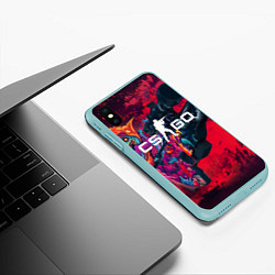 Чехол iPhone XS Max матовый CS:GO Beast AWP, цвет: 3D-мятный — фото 2