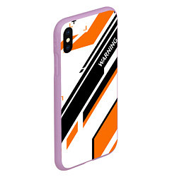 Чехол iPhone XS Max матовый CS:GO - Asiimov P90 Style, цвет: 3D-сиреневый — фото 2