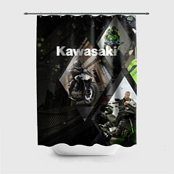 Шторка для душа Kawasaky, цвет: 3D-принт