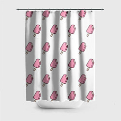 Шторка для ванной Мороженое розовое
