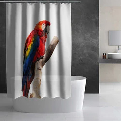 Шторка для душа Яркий попугай, цвет: 3D-принт — фото 2
