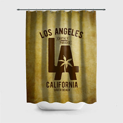 Шторка для душа Лос-Анджелес, цвет: 3D-принт