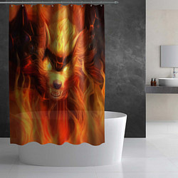 Шторка для душа Fire Wolf, цвет: 3D-принт — фото 2