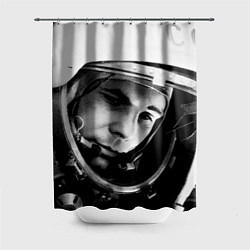 Шторка для ванной Гагарин космонавт