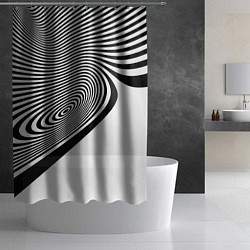 Шторка для душа Black & White Illusion, цвет: 3D-принт — фото 2