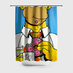 Шторка для душа Homer with donut, цвет: 3D-принт