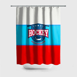 Шторка для душа Hockey Russia, цвет: 3D-принт