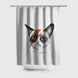 Шторка для душа David Bowie: Grumpy cat, цвет: 3D-принт