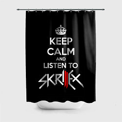 Шторка для душа Keep Calm & Skrillex, цвет: 3D-принт