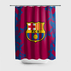 Шторка для душа FC Barcelona: Purple & Blue, цвет: 3D-принт