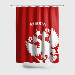 Шторка для душа Russia: Red & White, цвет: 3D-принт