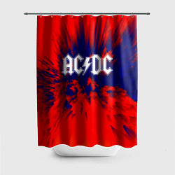 Шторка для ванной AC/DC: Red & Blue