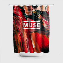 Шторка для душа MUSE: Red Colours, цвет: 3D-принт