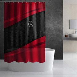 Шторка для душа Mercedes Benz: Red Sport, цвет: 3D-принт — фото 2