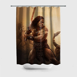 Шторка для душа Конан-варвар, цвет: 3D-принт