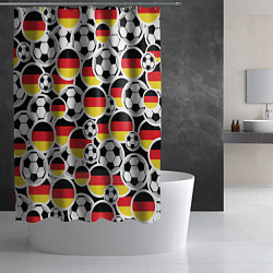 Шторка для душа Германия: футбольный фанат, цвет: 3D-принт — фото 2