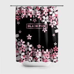 Шторка для ванной Black Pink: Pink Sakura