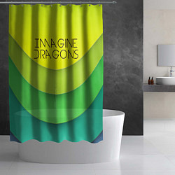 Шторка для душа Imagine Dragons: Lime Colour, цвет: 3D-принт — фото 2