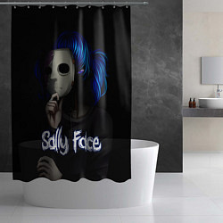 Шторка для душа Sally Face: Dark Mask, цвет: 3D-принт — фото 2
