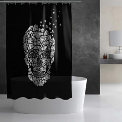 Шторка для душа Diamond Skull, цвет: 3D-принт — фото 2