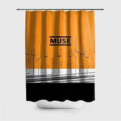 Шторка для душа Muse: Orange Mood, цвет: 3D-принт
