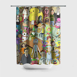 Шторка для душа Rick & Morty: Stories, цвет: 3D-принт