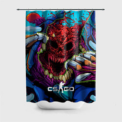 Шторка для душа CS GO monster, цвет: 3D-принт