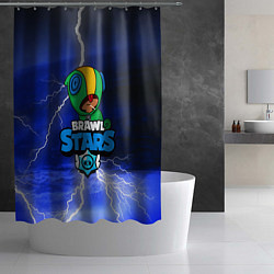 Шторка для душа BRAWL STARS LEON STORM, цвет: 3D-принт — фото 2