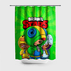 Шторка для душа BRAWL STARS LEON, цвет: 3D-принт