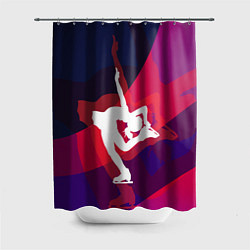 Шторка для душа Фигурное катание, цвет: 3D-принт