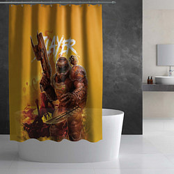 Шторка для душа Doom Slayer, цвет: 3D-принт — фото 2