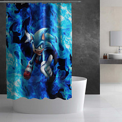Шторка для душа Blue Sonic, цвет: 3D-принт — фото 2