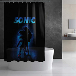 Шторка для душа Sonic in shadow, цвет: 3D-принт — фото 2