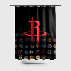 Шторка для душа Houston Rockets 2, цвет: 3D-принт