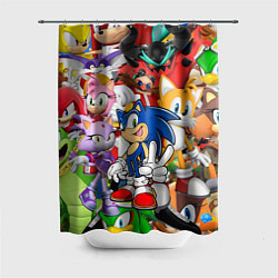 Шторка для душа Sonic ПЕРСОНАЖИ, цвет: 3D-принт