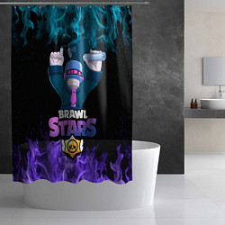 Шторка для душа Brawl Stars DJ Frank, цвет: 3D-принт — фото 2
