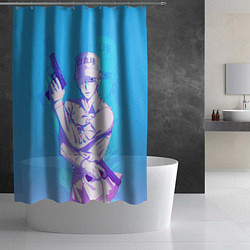 Шторка для душа Клетки за работой, цвет: 3D-принт — фото 2